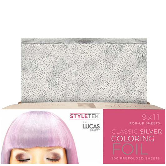 STYLETEK PREFOLDED STYLING FOIL SHEETS - 9" X 11" 500 PC Color Foil STYLETEK for sacramento, california, barbers, hair stylist, cosmetologist, beauty industry