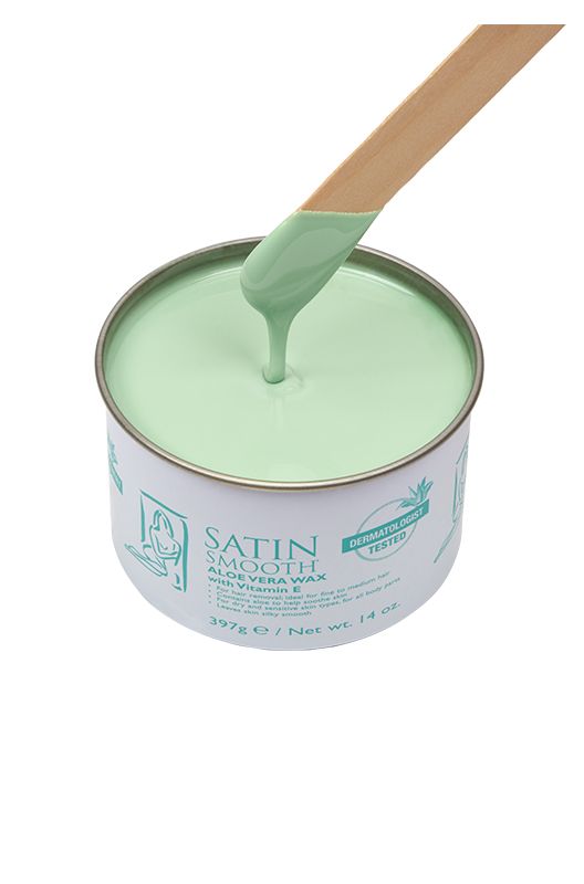SATIN SMOOTH ALOE VERA WAX - 14 OZ Wax SATIN SMOOTH for sacramento, california, barbers, hair stylist, cosmetologist, beauty industry