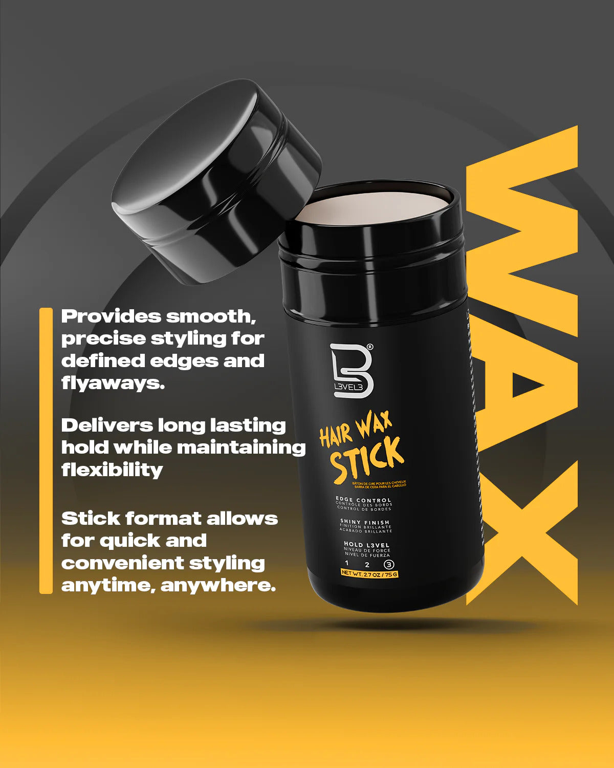 L3VEL3 HAIR WAX STICK - 2.7 OZ