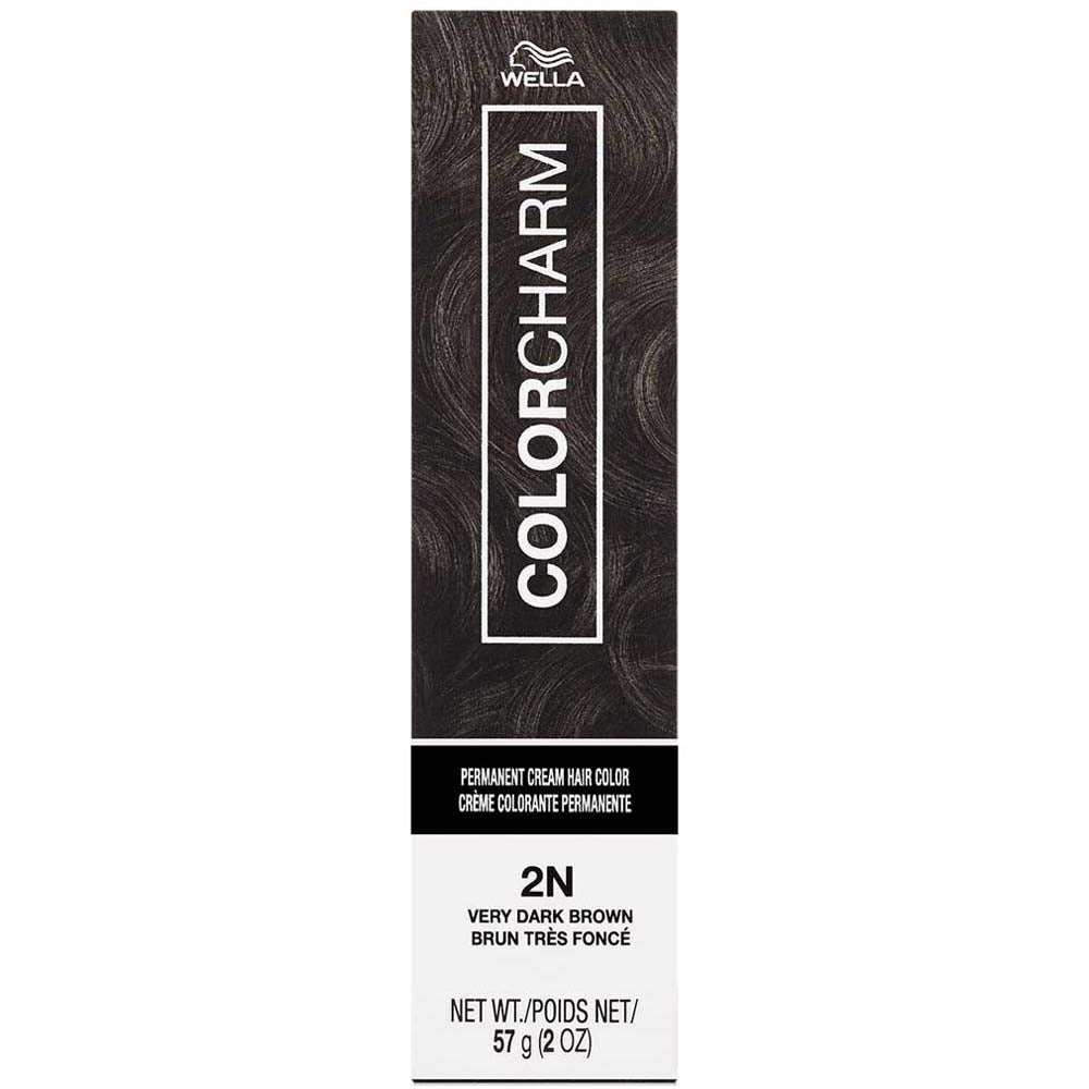 WELLA COLOR CHARM PERMANENT CREAM HAIR COLOR 2N Very Dark Brown Permanent Color WELLA for sacramento, california, barbers, hair stylist, cosmetologist, beauty industry