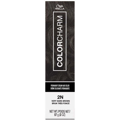 WELLA COLOR CHARM PERMANENT CREAM HAIR COLOR 2N Very Dark Brown Permanent Color WELLA for sacramento, california, barbers, hair stylist, cosmetologist, beauty industry