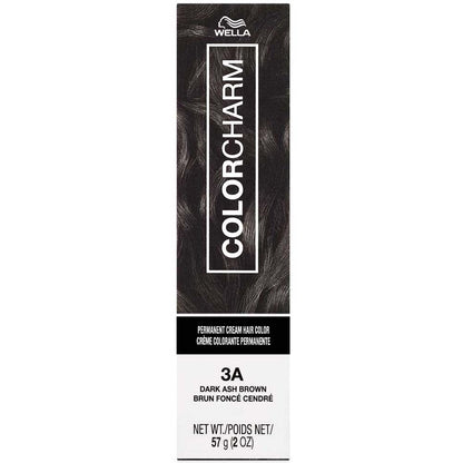 WELLA COLOR CHARM PERMANENT CREAM HAIR COLOR 3A Dark Ash Brown Permanent Color WELLA for sacramento, california, barbers, hair stylist, cosmetologist, beauty industry