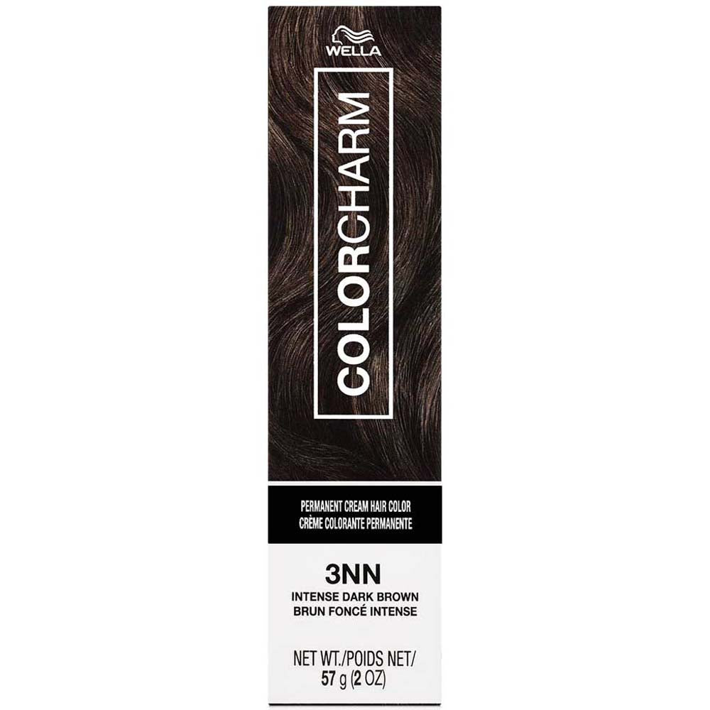 WELLA COLOR CHARM PERMANENT CREAM HAIR COLOR 3NN Intense Dark Brown Permanent Color WELLA for sacramento, california, barbers, hair stylist, cosmetologist, beauty industry