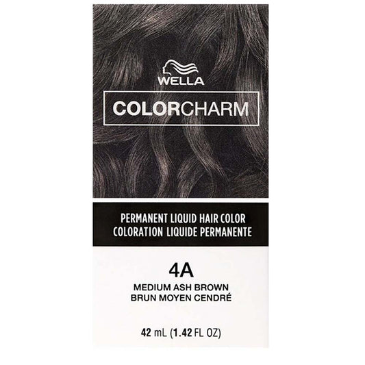 WELLA COLOR CHARM PERMANENT LIQUID HAIR COLOR - 4A/237 MEDIUM ASH BROWN