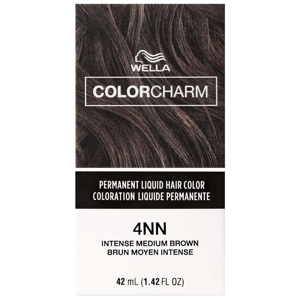 WELLA COLOR CHARM PERMANENT LIQUID HAIR COLOR - 4NN INTENSE MEDIUM BROWN