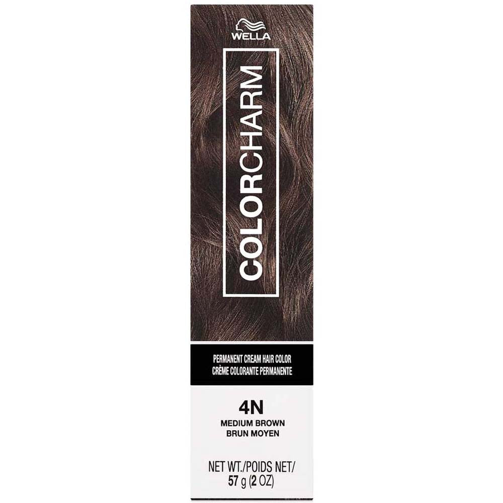 WELLA COLOR CHARM PERMANENT CREAM HAIR COLOR 4N Medium Brown Permanent Color WELLA for sacramento, california, barbers, hair stylist, cosmetologist, beauty industry