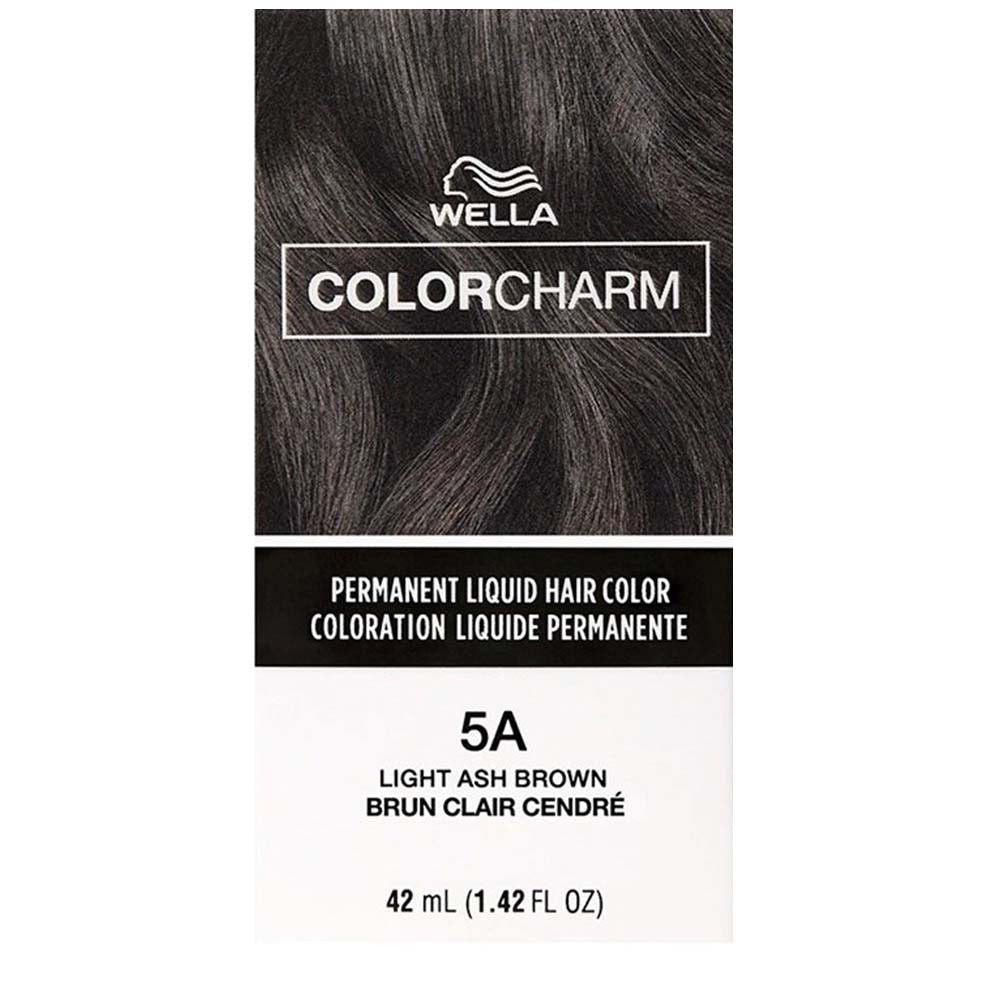 WELLA COLOR CHARM PERMANENT LIQUID HAIR COLOR - 5A/246 LIGHT ASH BROWN