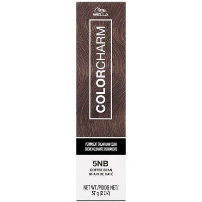 Wella Color Charm hair color box with brown swatch on a white background