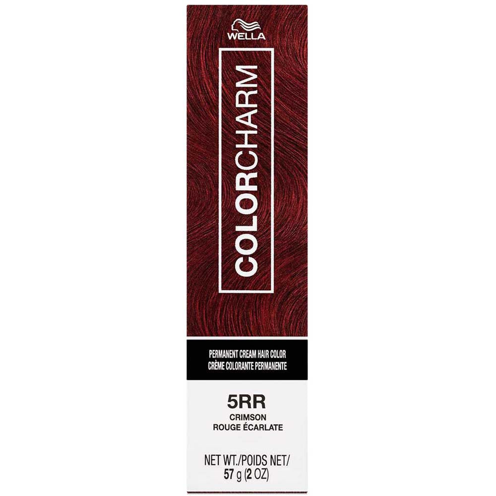 Wella Color Charm hair color box with red and white design on a white background