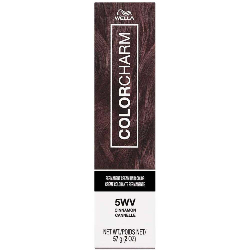 Wella Color Charm hair color box with cinnamon shade on a white background