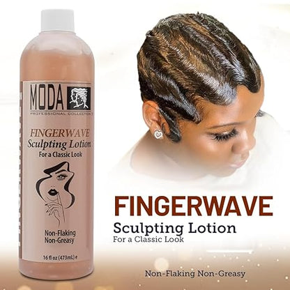 MODA FINGERWAVE SCULPTING LOTION - 16 OZ