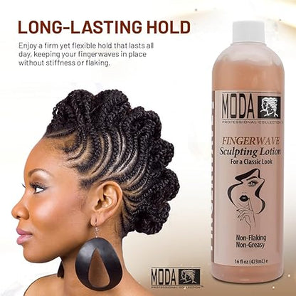 MODA FINGERWAVE SCULPTING LOTION - 16 OZ