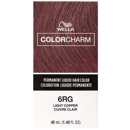 WELLA COLOR CHARM PERMANENT LIQUID HAIR COLOR - 6RG/544 LIGHT COPPER