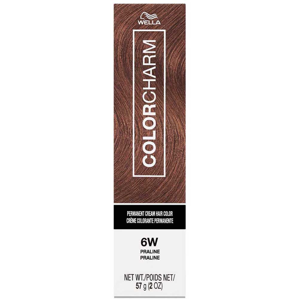 Wella Color Charm hair color box with praline shade on a white background