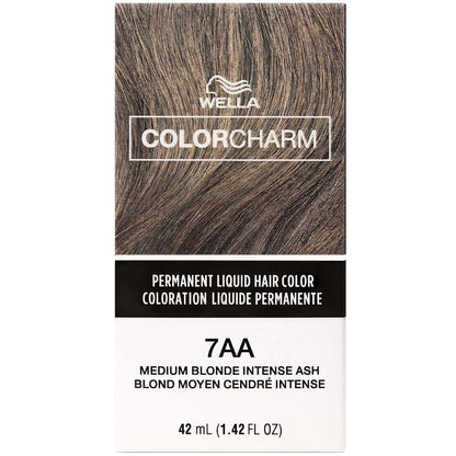 WELLA COLOR CHARM PERMANENT LIQUID HAIR COLOR - 7AA/632 MEDIUM BLONDE INTENSE ASH