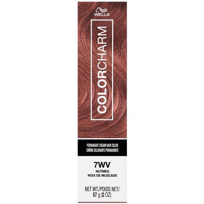 Wella Color Charm hair color box with brown swatch on a white background