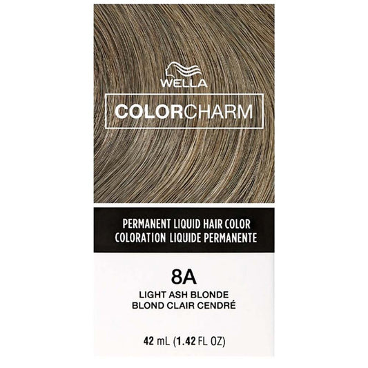 WELLA COLOR CHARM PERMANENT LIQUID HAIR COLOR - 8A/740.5 LIGHT ASH BLONDE