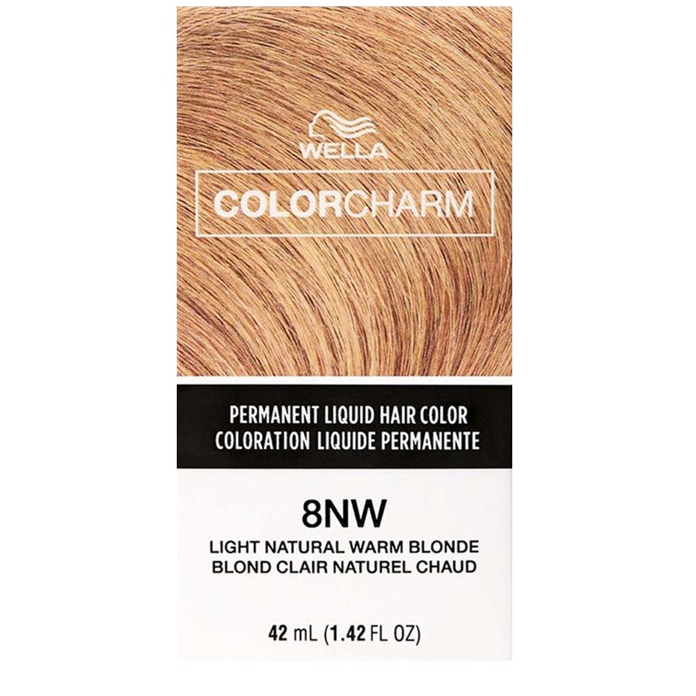 WELLA COLOR CHARM PERMANENT LIQUID HAIR COLOR - 8NW LIGHT NATURAL WARM BLONDE