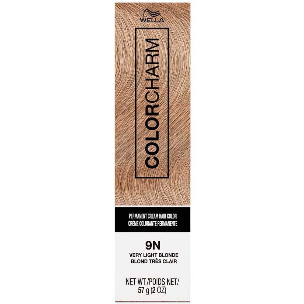 Wella Color Charm hair color box for very light blonde on a white background