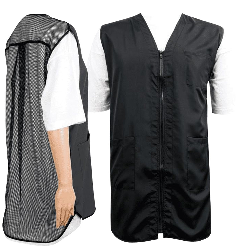 SEWICOB VINCENT BARBER MESH BACK VEST - BLACK