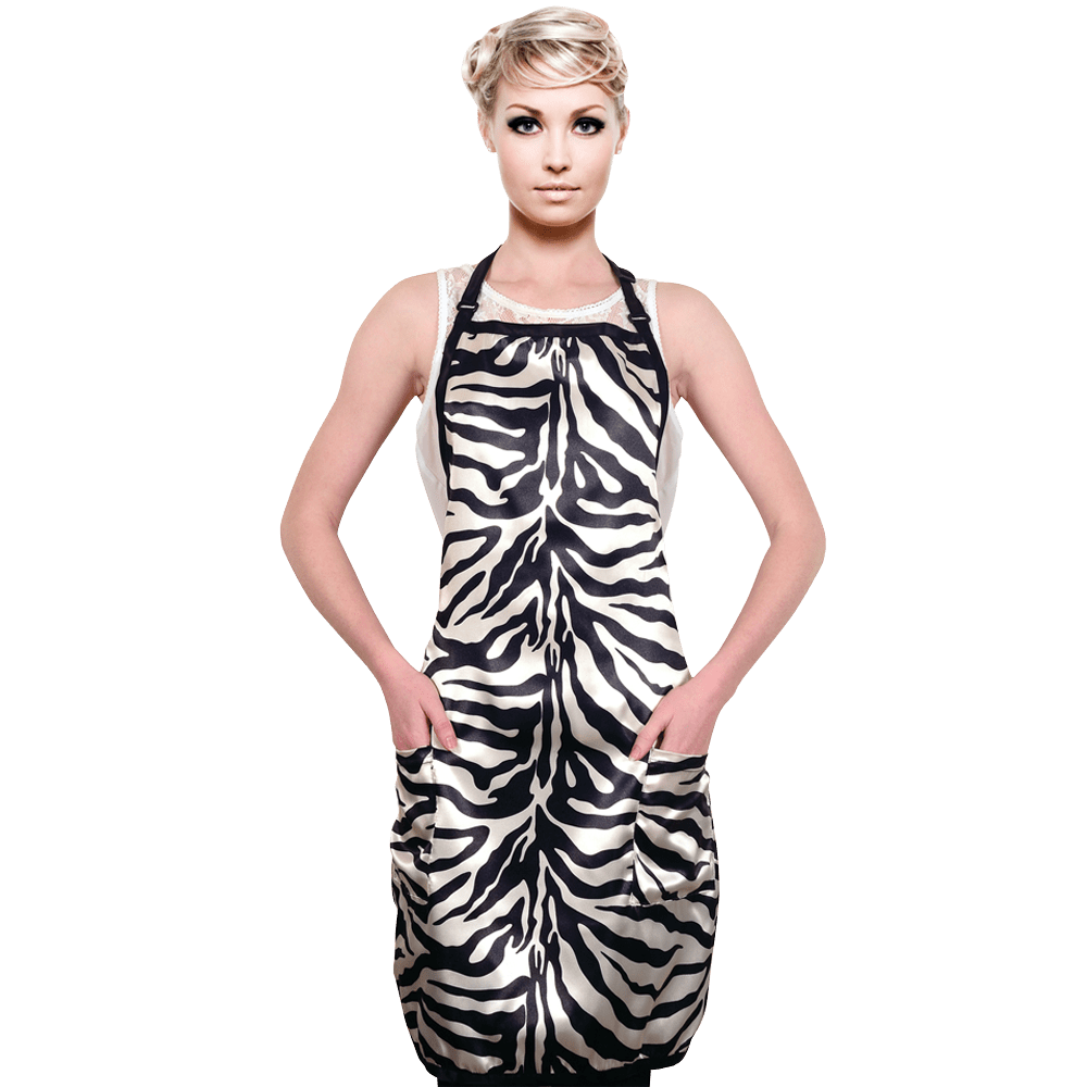 BeauBAR Supply CRICKET STYLIST APRON - ZEBRA AP - 12127