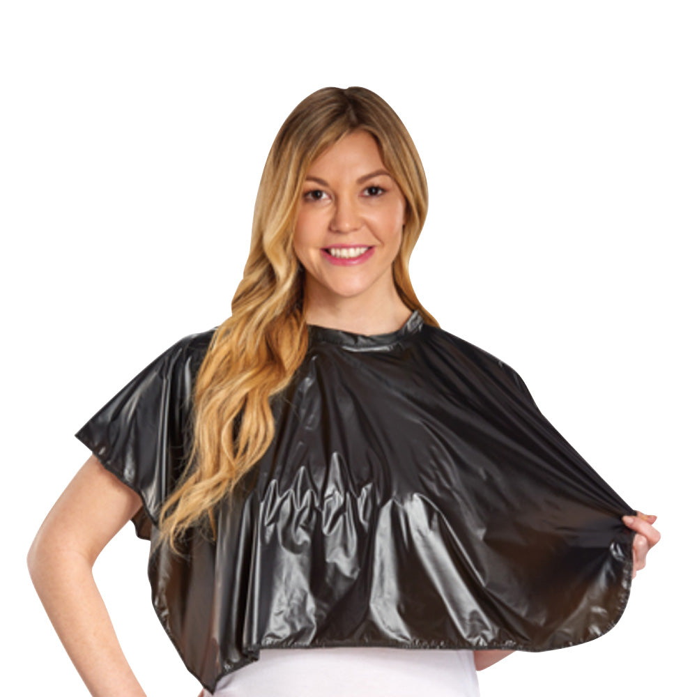 SCALPMASTER VINYL COMB-OUT CAPE - BLACK