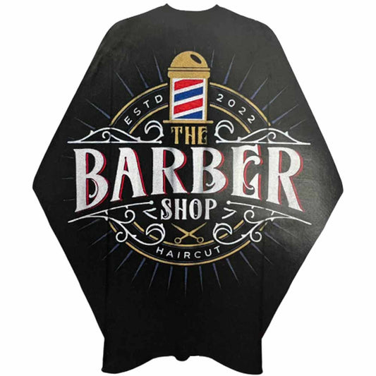 THE SHAVE FACTORY BARBER CAPE - THE BARBERSHOP HAIRCUT Cape THE SHAVE FACTORY for sacramento, california, barbers, hair stylist, cosmetologist, beauty industry