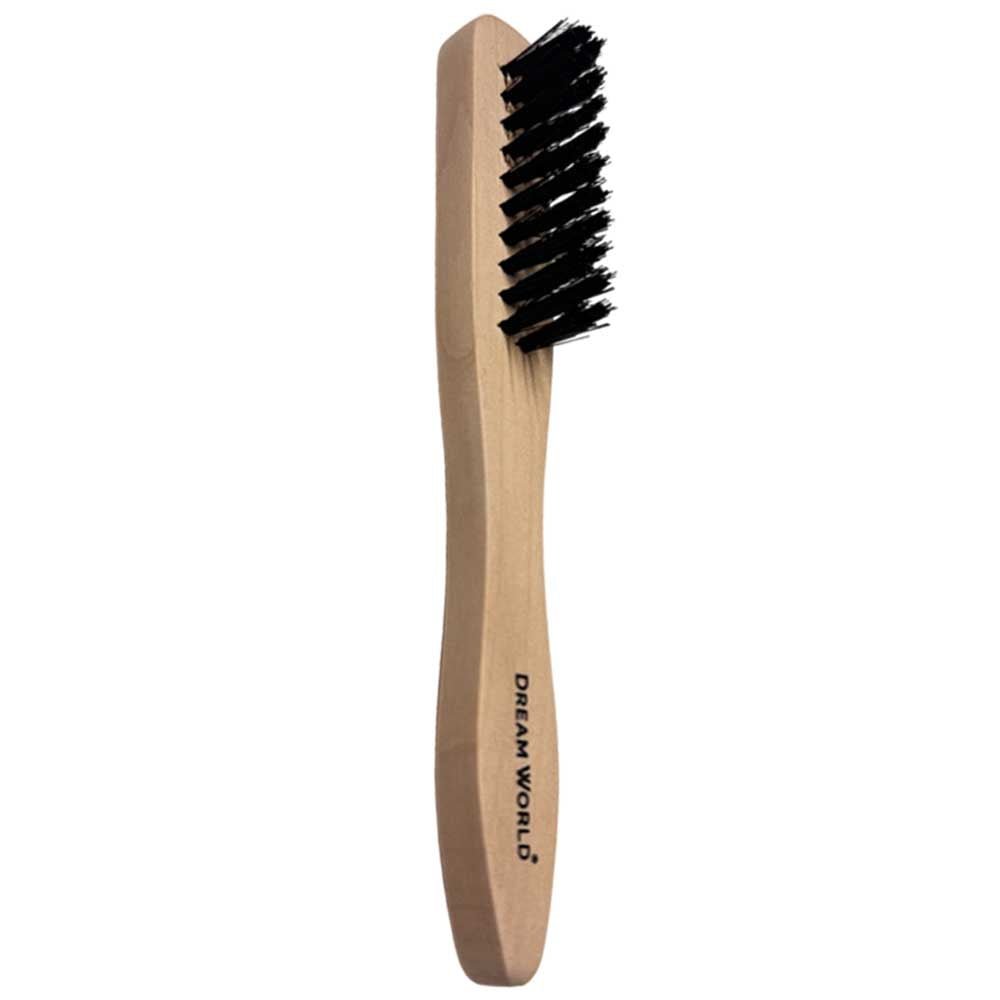 Dream World Multi-Purpose Barber Brush with 3 rows of boar bristles front view