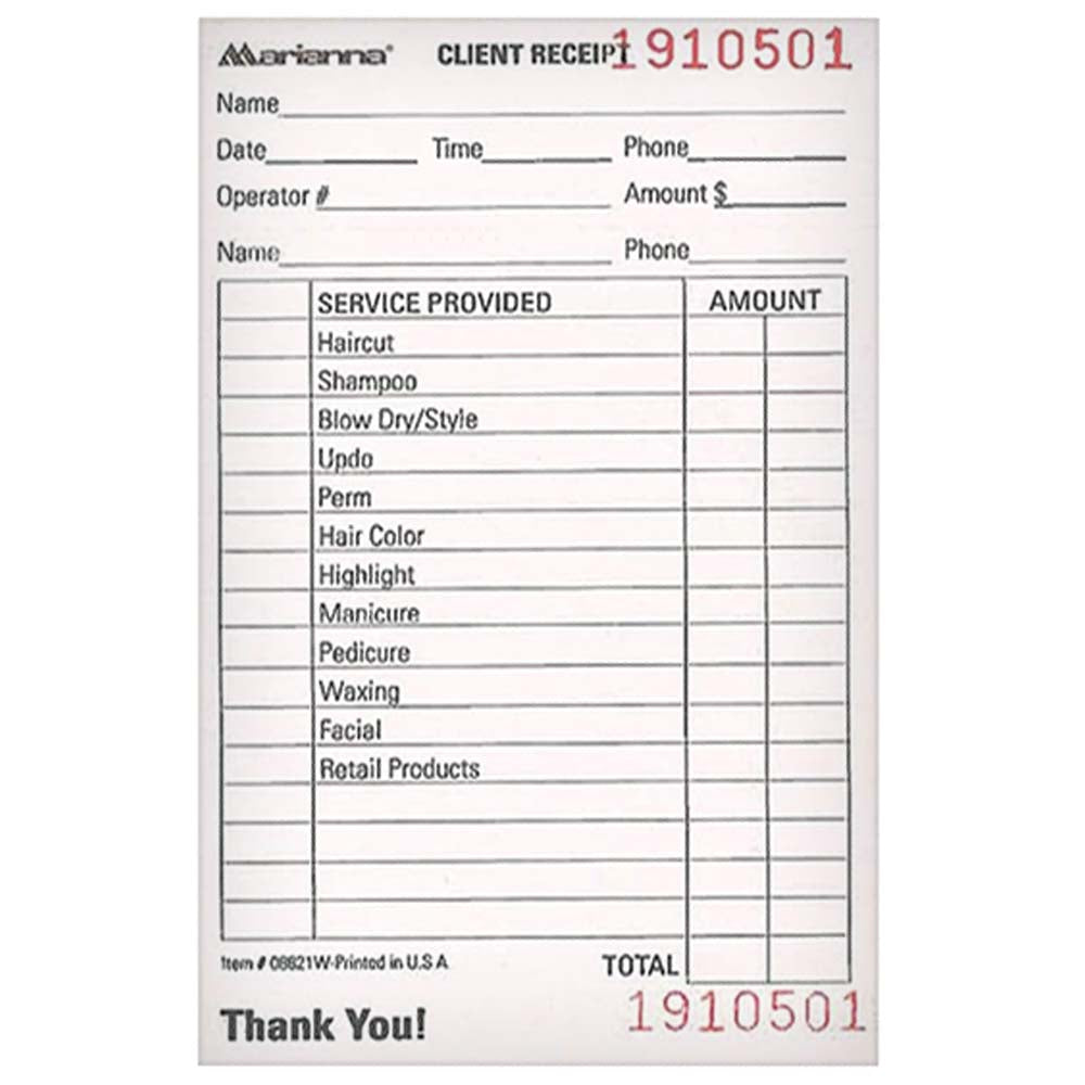 Marianna Salon Check Pad - 100 pg
