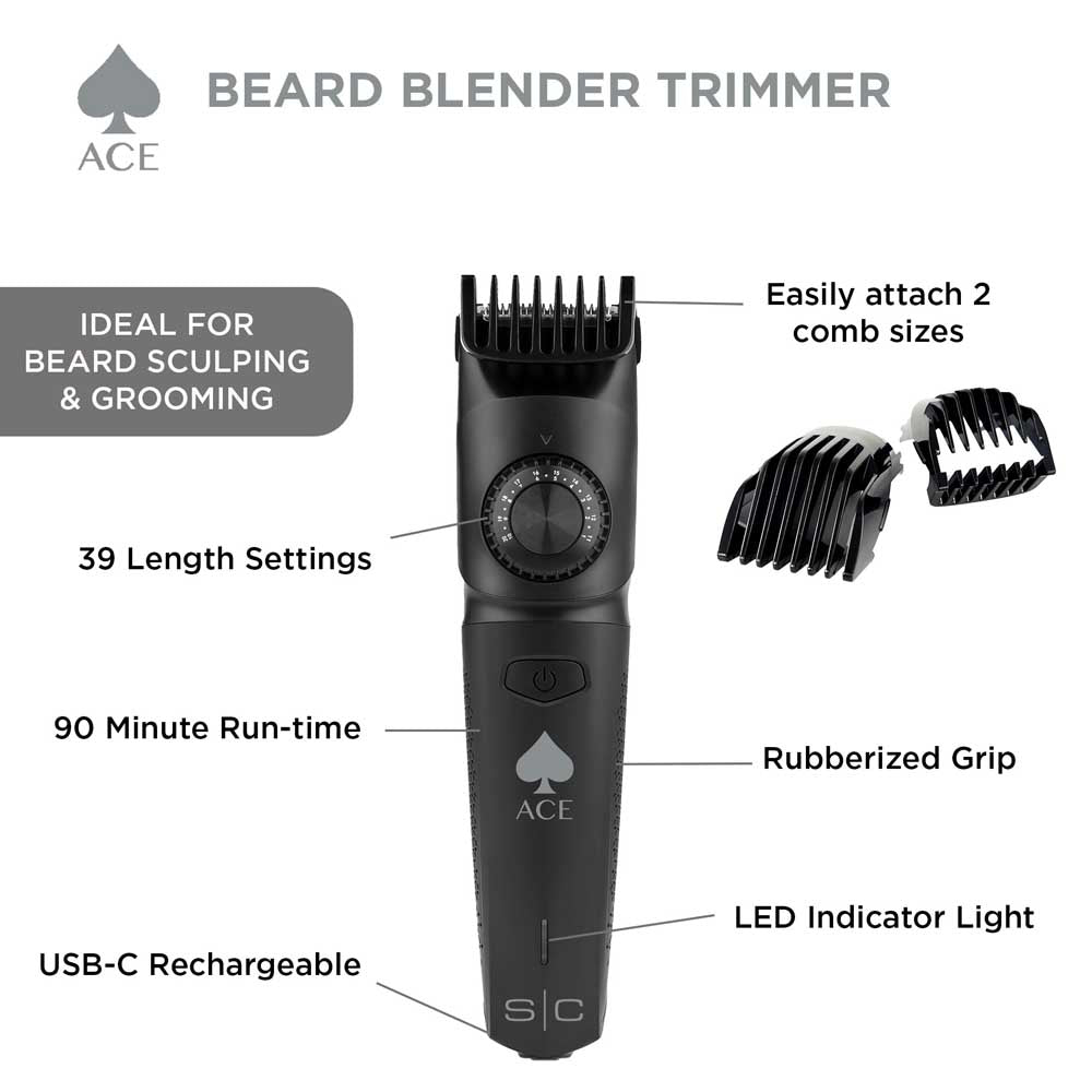 STYLECRAFT ACE CORDLESS BEARD BLENDER TRIMMER Trimmer STYLECRAFT for sacramento, california, barbers, hair stylist, cosmetologist, beauty industry