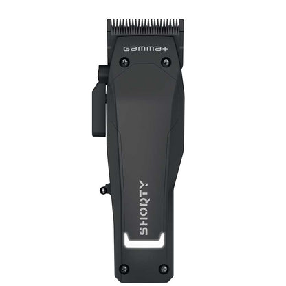 GAMMA+ Shorty Compact Clipper front profile view - Professional barber tools
