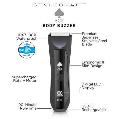 STYLECRAFT ACE CORDLESS BODY BUZZER Trimmer STYLECRAFT for sacramento, california, barbers, hair stylist, cosmetologist, beauty industry