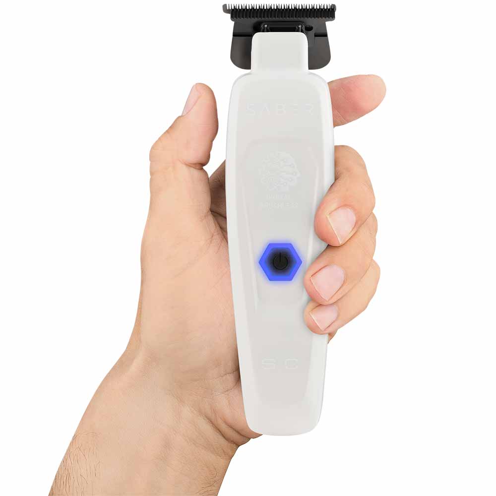 STYLECRAFT BRUSHLESS SABER METAL TRIMMER - WHITE LIMITED EDITION Trimmer STYLECRAFT for sacramento, california, barbers, hair stylist, cosmetologist, beauty industry
