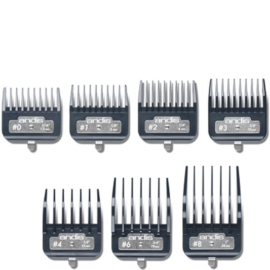 BeauBAR Supply ANDIS MASTER PREMIUM METAL CLIP COMB SET - 7 PACK CL - 33645