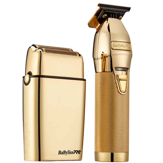 BABYLISSPRO TRIMMER & DOUBLE-FOIL SHAVER DUO - GOLDFX LIMITEDFX