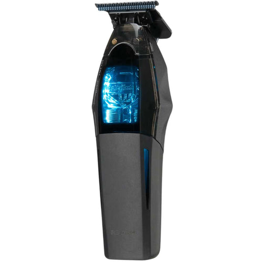 BaBylissPRO FX95T Dual-Coil Motor Trimmer with transparent blue housing and 22-tooth MIM SPACE Blade