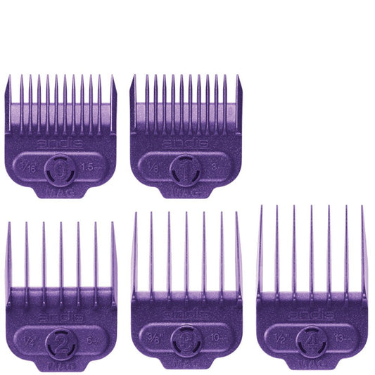 BeauBAR Supply ANDIS SINGLE MAGNETIC SMALL COMB SET - 5 PC CL - 66345