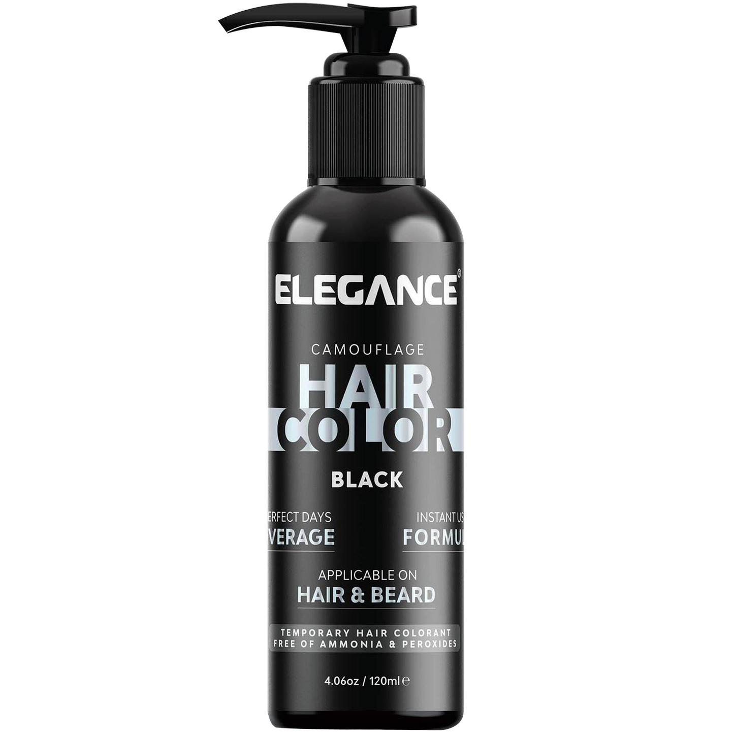 ELEGANCE CAMOUFLAGE HAIR COLOR - BLACK 4.06 OZ