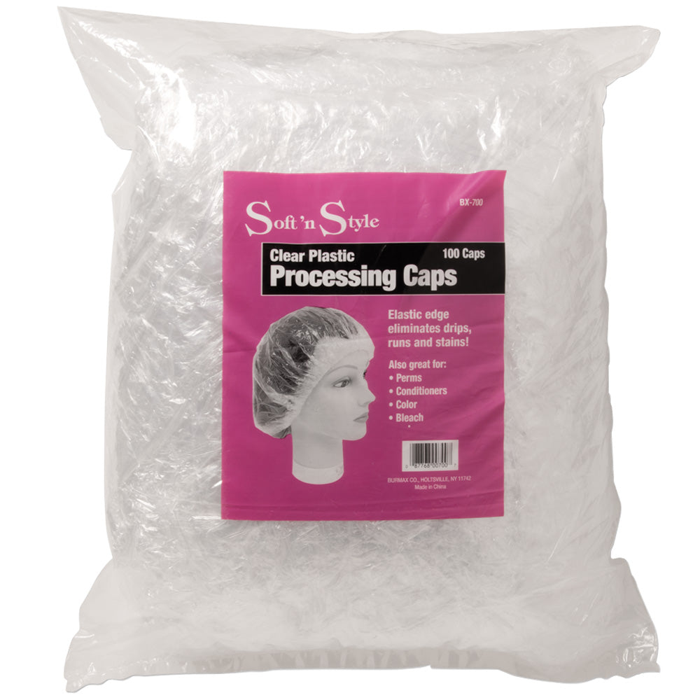SOFT 'N STYLE CLEAR PROCESSING CAPS - 100 PC
