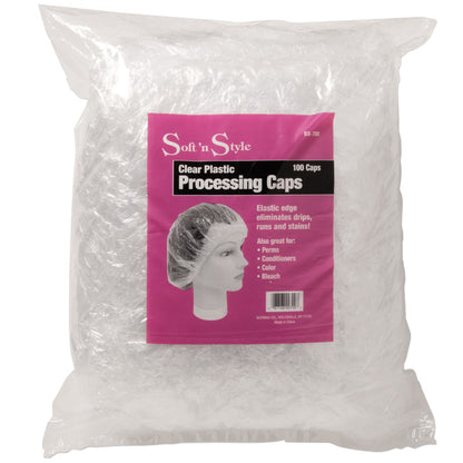 SOFT 'N STYLE CLEAR PROCESSING CAPS - 100 PC