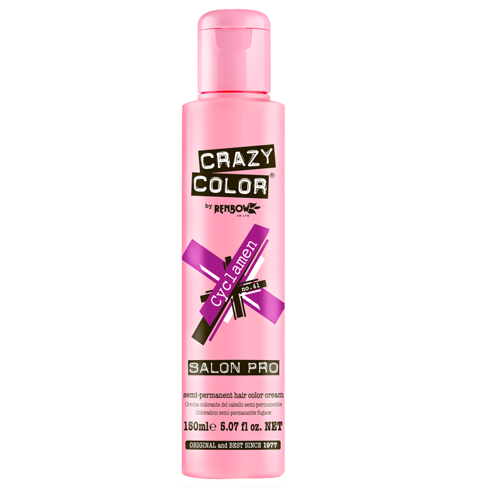 BeauBAR Supply CRAZY COLOR SEMI - PERMANENT HAIR COLOR CREAM - 41 CYCLAMEN CO - 01853