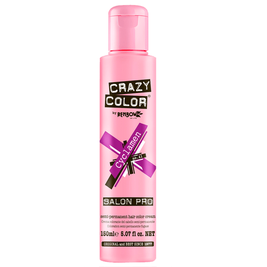 BeauBAR Supply CRAZY COLOR SEMI - PERMANENT HAIR COLOR CREAM - 41 CYCLAMEN CO - 01853