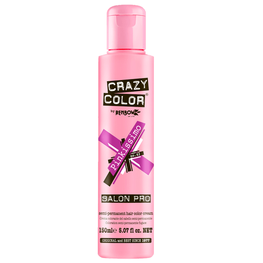 BeauBAR Supply CRAZY COLOR SEMI - PERMANENT HAIR COLOR CREAM - 42 PINKISSIMO CO - 01854