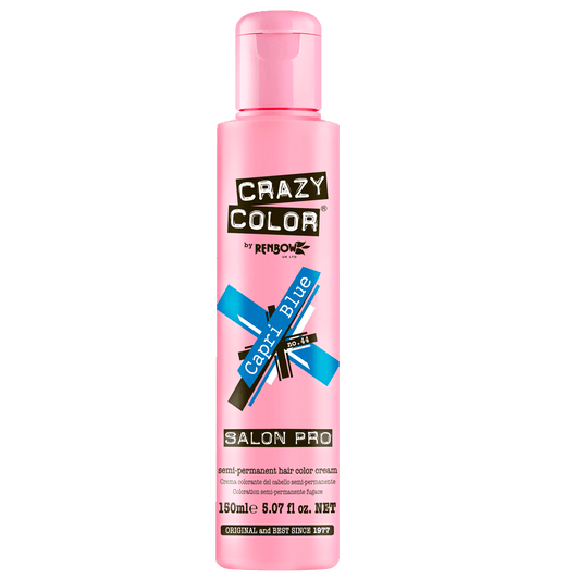 BeauBAR Supply CRAZY COLOR SEMI - PERMANENT HAIR COLOR CREAM - 44 CAPRI BLUE CO - 01856