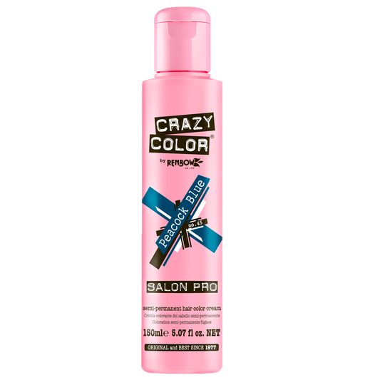 BeauBAR Supply CRAZY COLOR SEMI - PERMANENT HAIR COLOR CREAM - 45 PEACOCK BLUE CO - 01857