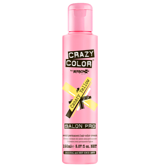 BeauBAR Supply CRAZY COLOR SEMI - PERMANENT HAIR COLOR CREAM - 49 CANARY YELLOW CO - 01859