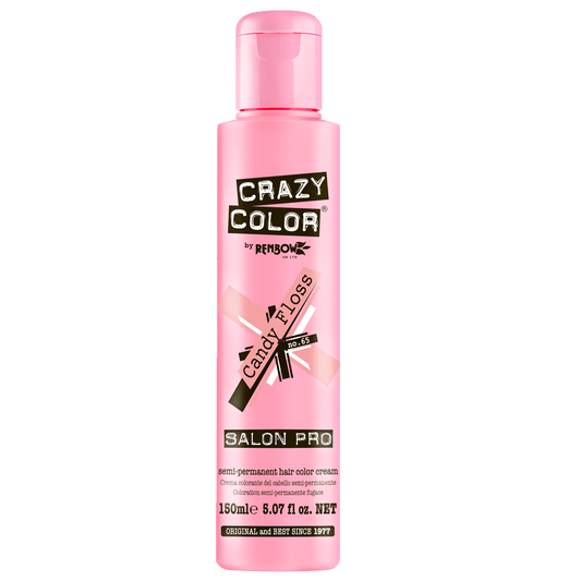 BeauBAR Supply CRAZY COLOR SEMI - PERMANENT HAIR COLOR CREAM - 65 CANDY FLOSS CO - 01873