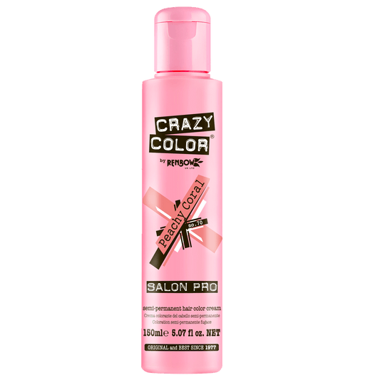 BeauBAR Supply CRAZY COLOR SEMI - PERMANENT HAIR COLOR CREAM - 70 PEACHY CORAL CO - 01878