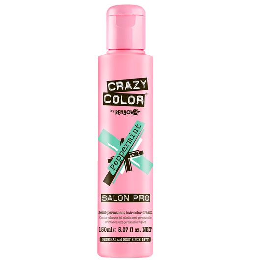 BeauBAR Supply CRAZY COLOR SEMI - PERMANENT HAIR COLOR CREAM - 71 PEPPERMINT CO - 01879