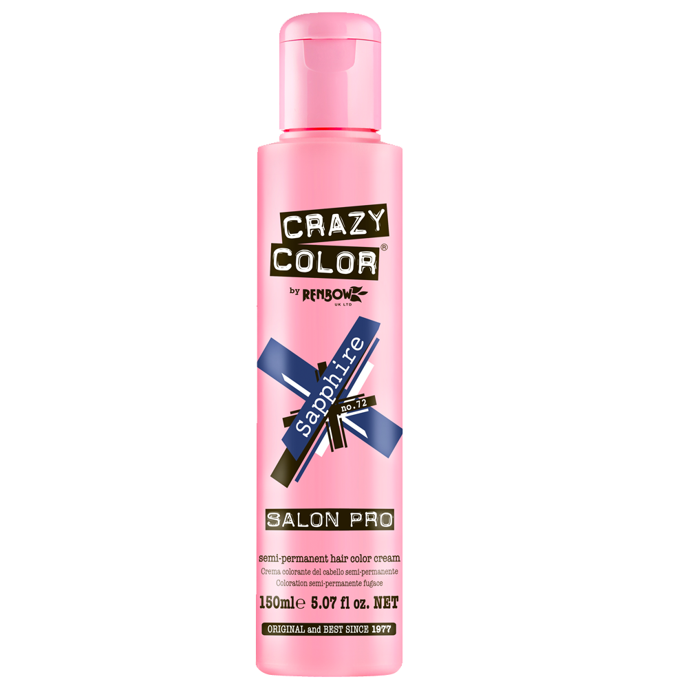 CRAZY COLOR SEMI-PERMANENT HAIR COLOR CREAM - 72 SAPPHIRE